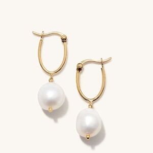Mejuri Organic Pearl Hoops